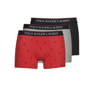 Underkläder Herr Boxershorts Polo Ralph Lauren CLSSIC TRUNK 3 PACK Grå / Röd / Svart