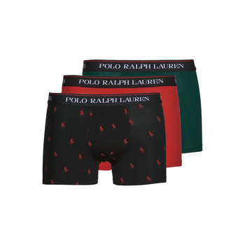Underkläder Herr Boxershorts Polo Ralph Lauren CLSSIC TRUNK 3 PACK Svart / Röd / Grön