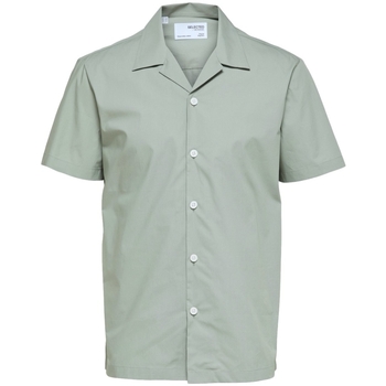 textil Herr Långärmade skjortor Selected Regmeo - Seagrass Grön