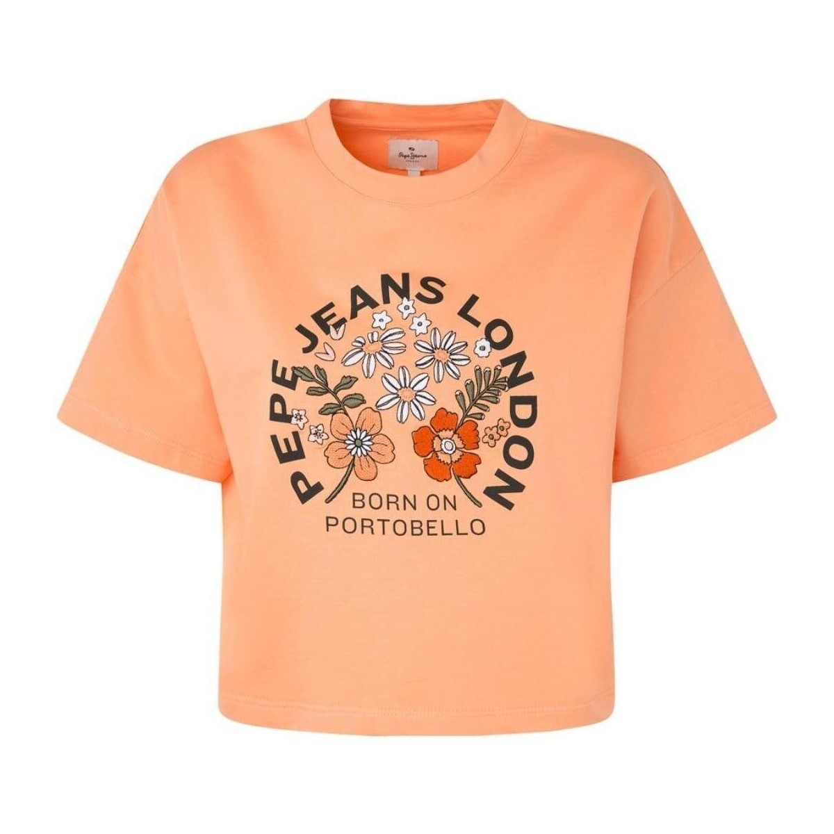 textil Dam T-shirts Pepe jeans  Orange
