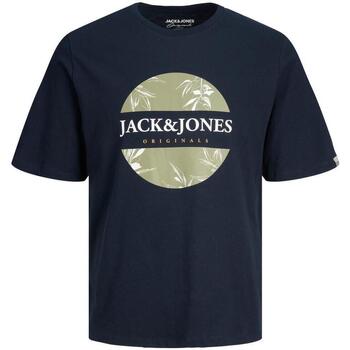 textil Herr T-shirts Jack & Jones  Blå