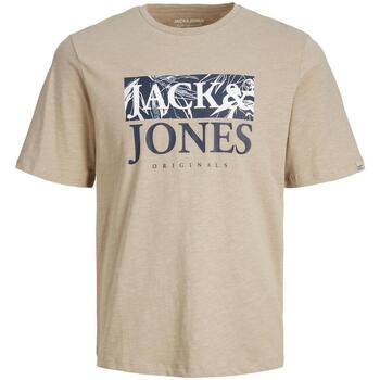 textil Herr T-shirts Jack & Jones  Beige
