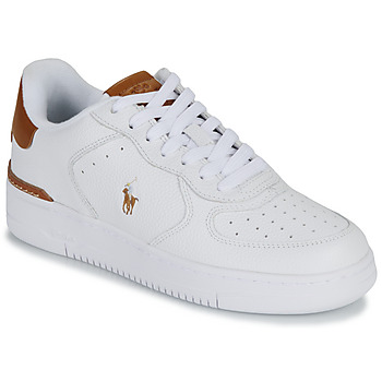 Skor Sneakers Polo Ralph Lauren MASTERS COURT Vit / Tan (mellanbrun)