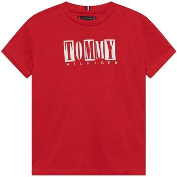 textil Pojkar T-shirts Tommy Hilfiger  Röd