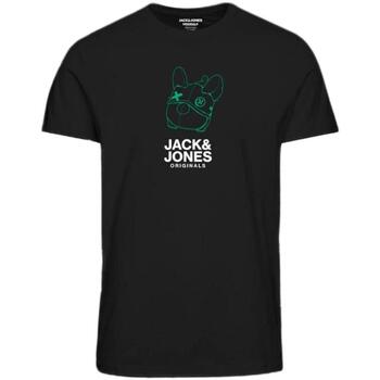 textil Pojkar T-shirts Jack & Jones  Svart