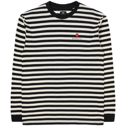 textil Herr T-shirts & Pikétröjor Edwin Basic Stripe T-Shirt LS - Black/White Flerfärgad