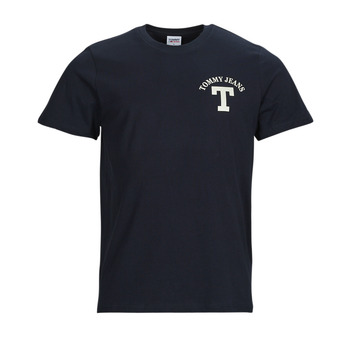 textil Herr T-shirts Tommy Jeans TJM REG CURVED LETTERMAN TEE Marin