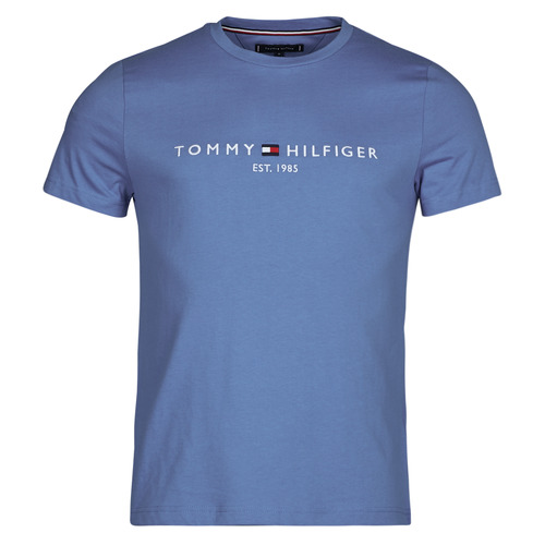 textil Herr T-shirts Tommy Hilfiger TOMMY LOGO TEE Blå