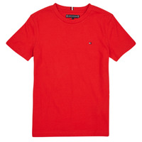 textil Pojkar T-shirts Tommy Hilfiger ESSENTIAL COTTON TEE S/S Röd