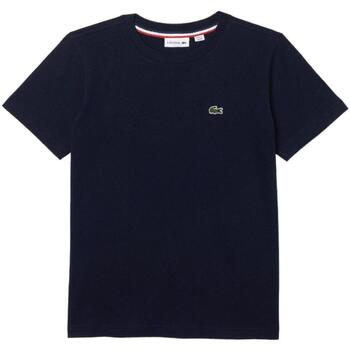 textil Pojkar T-shirts Lacoste  Blå