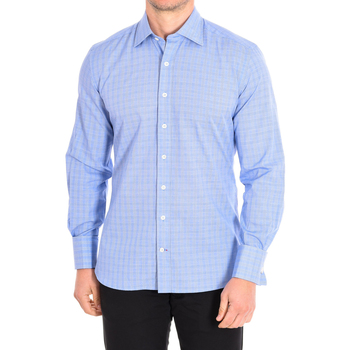 textil Herr Långärmade skjortor CafÃ© Coton ALPHONSE3-82HDC Blå