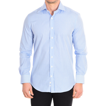 textil Herr Långärmade skjortor CafÃ© Coton DANIELLE3-33LS Blå