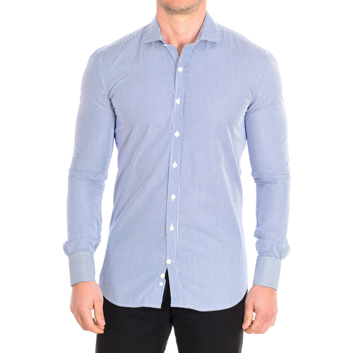 textil Herr Långärmade skjortor CafÃ© Coton FORFAR05-55DCSLIM Blå