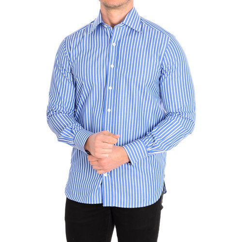 textil Herr Långärmade skjortor CafÃ© Coton FUSTET4-77HLS Blå