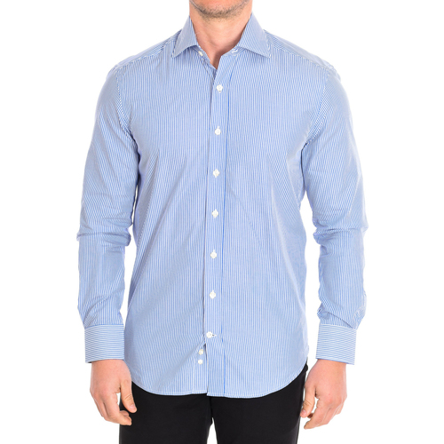 textil Herr Långärmade skjortor CafÃ© Coton ORLANDO4-33LS Blå