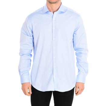 textil Herr Långärmade skjortor CafÃ© Coton PINPOINT03-33LS Blå