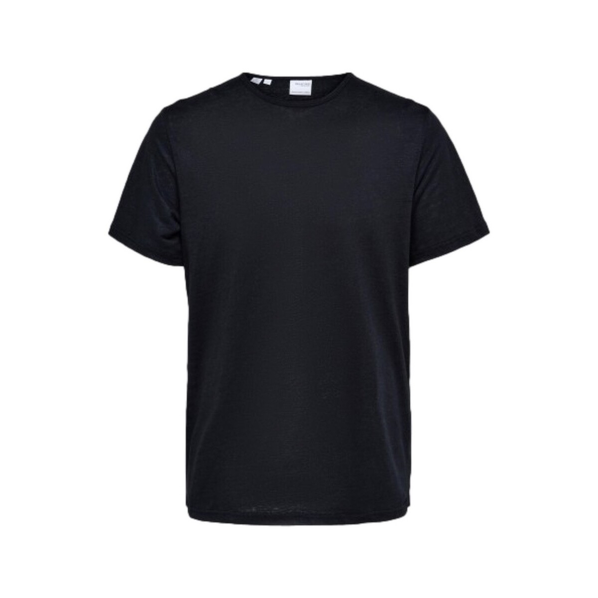 textil Herr T-shirts & Pikétröjor Selected T-Shirt Bet Linen - Black Svart