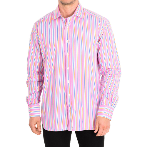 textil Herr Långärmade skjortor CafÃ© Coton NEFLIER6-77HLS Rosa