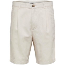 textil Herr Shorts / Bermudas Selected Comfort-Jones Linen - Oatmeal Beige