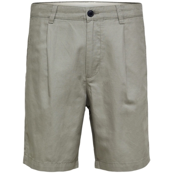 textil Herr Shorts / Bermudas Selected Comfort-Jones Linen - Vetiver Grön