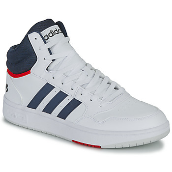 Skor Höga sneakers Adidas Sportswear HOOPS 3.0 MID Vit / Marin / Röd