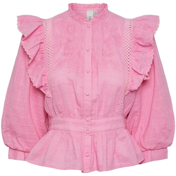 textil Dam Blusar Y.a.s YAS Shirt Ranja - Rosebloom Rosa
