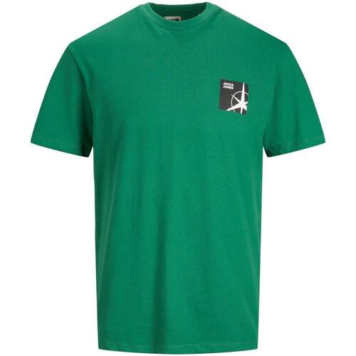 textil Herr T-shirts Jack & Jones  Grön