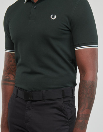 Fred Perry TWIN TIPPED FRED PERRY SHIRT Grön / Vit