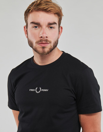 Fred Perry EMBROIDERED T-SHIRT Svart