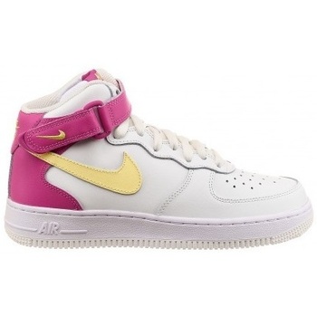 Skor Dam Höga sneakers Nike Air Force 1 Mid Vit, Rosa