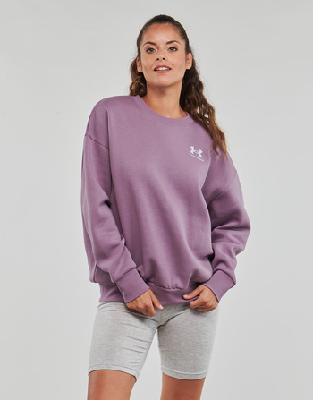 textil Dam Sweatshirts Under Armour Essential Flc OS Crew Violett
