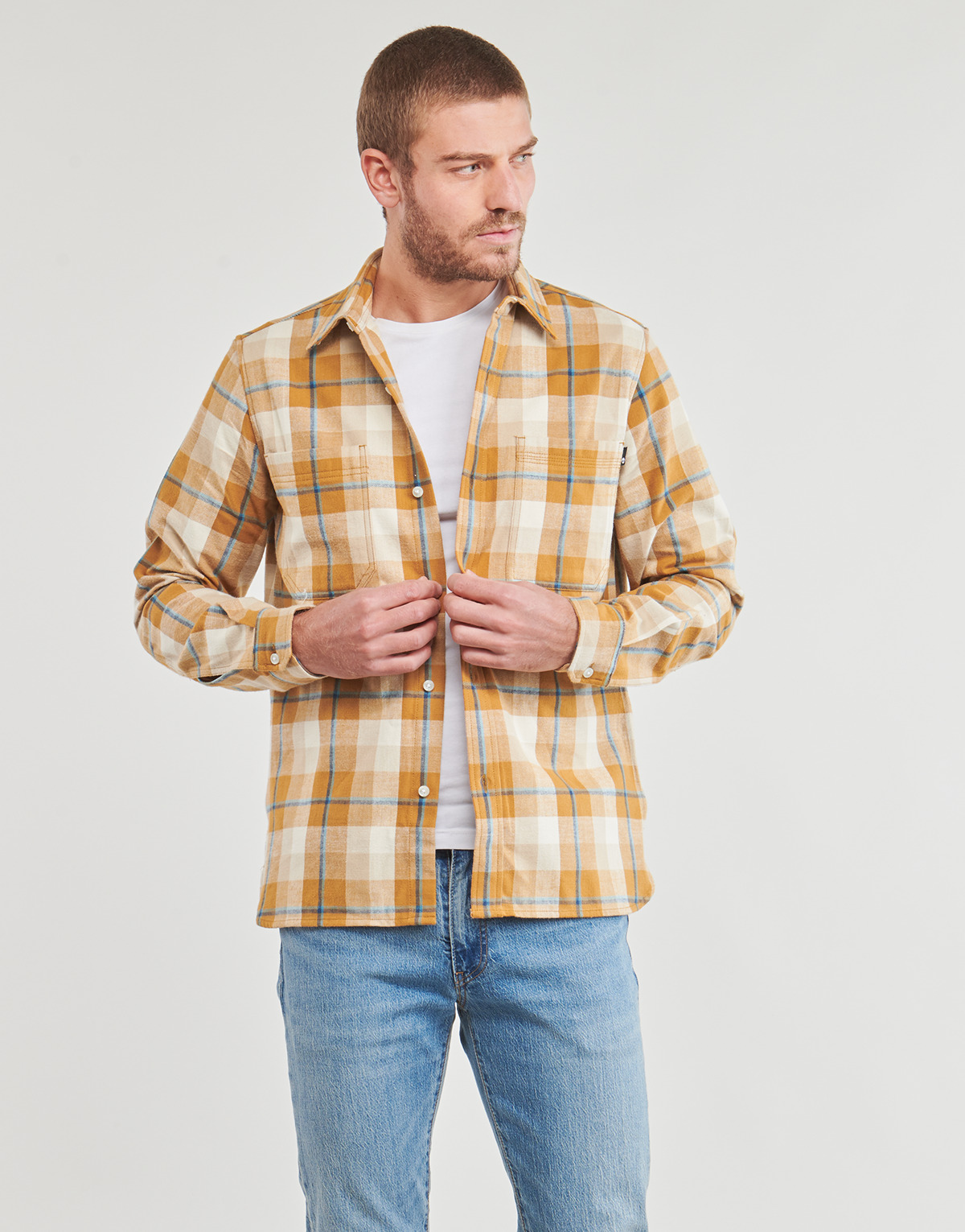 textil Herr Långärmade skjortor Timberland Windham Heavy Flannel Shirt Regular Flerfärgad
