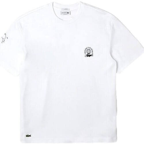 textil Herr T-shirts Lacoste CAMISETA BLANCA HOMBRE   RELAXED FIT TH8047 Vit