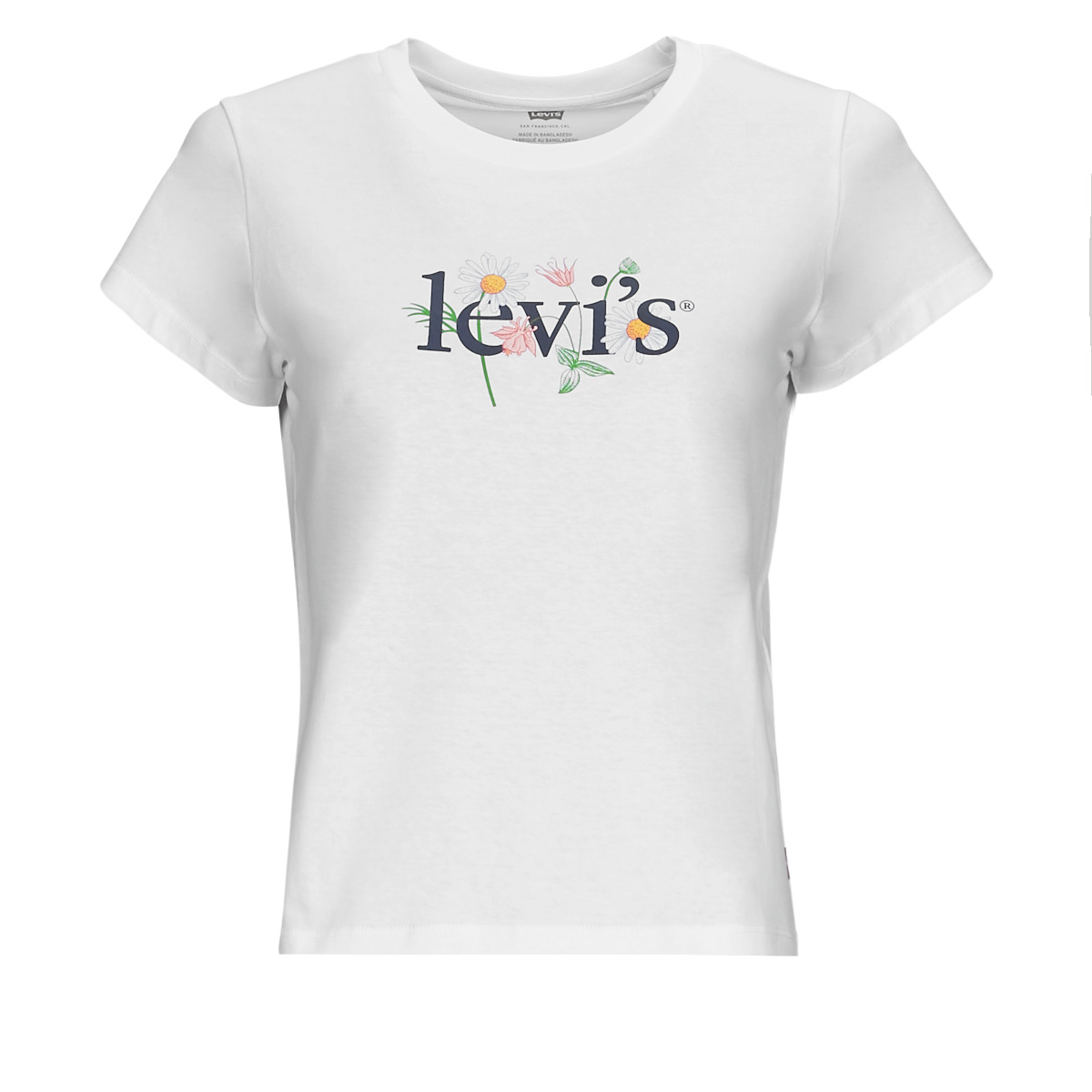 textil Dam T-shirts Levi's GRAPHIC AUTHENTIC TSHIRT Vit