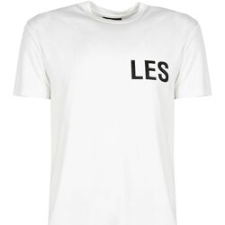 textil Herr T-shirts Les Hommes LF224300-0700-1009 | Grafic Print Vit
