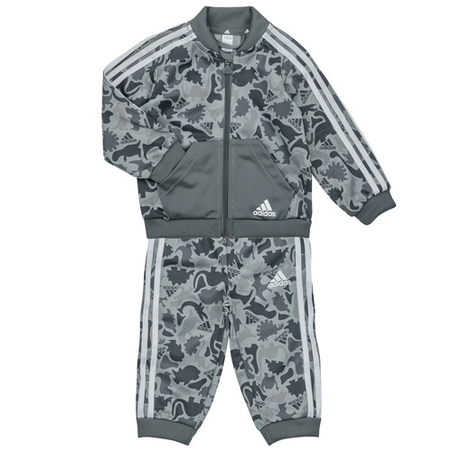 textil Pojkar Set Adidas Sportswear AOP SHINY TS Grå / Vit