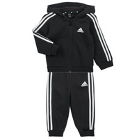 textil Pojkar Sportoverall Adidas Sportswear 3S FZ FL JOG Svart / Vit
