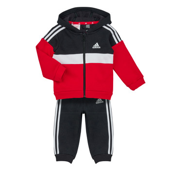 textil Pojkar Set Adidas Sportswear 3S TIB FL TS Svart / Vit / Röd
