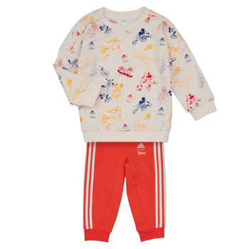 textil Barn Set Adidas Sportswear DY MM JOG Vit / Guldfärgad / Röd