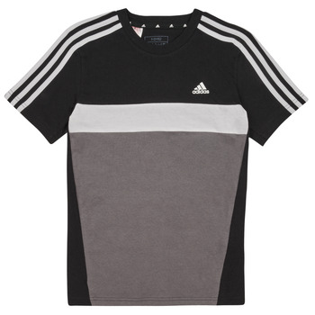 textil Pojkar T-shirts Adidas Sportswear 3S TIB T Svart / Grå / Vit