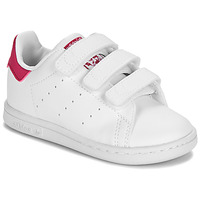 Skor Flickor Sneakers adidas Originals STAN SMITH CF I Vit / Rosa