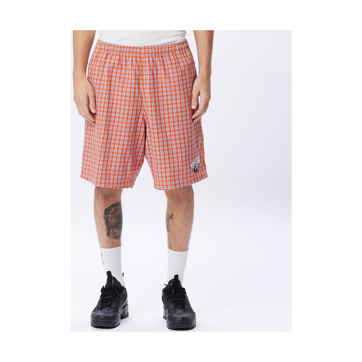 textil Herr Shorts / Bermudas Obey Easy reason plaid short Rosa