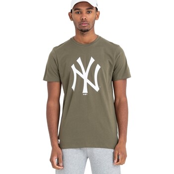 textil Herr T-shirts New-Era  Grön
