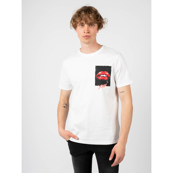 textil Herr T-shirts Antony Morato MMKS02139-FA100227 Vit