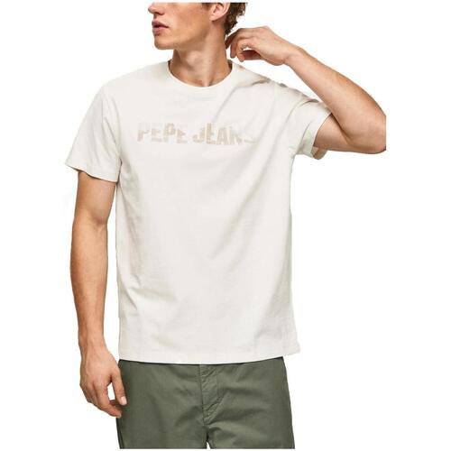 textil Herr T-shirts Pepe jeans  Vit