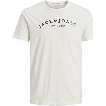 textil Pojkar T-shirts Jack & Jones CAMISETA BLANCA NIO JACK&JONES 12195902 Vit