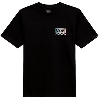 textil Pojkar T-shirts Vans CAMISETA NIO  GLOBAL STACK-B VN0009B1BLK Svart