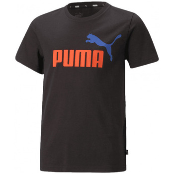 textil Pojkar T-shirts Puma  Svart