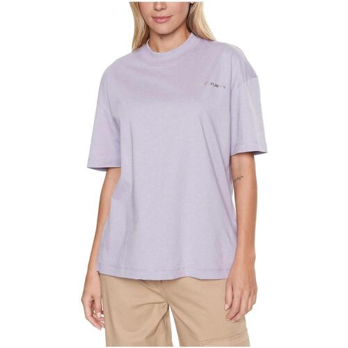 textil Dam T-shirts Calvin Klein Jeans  Violett