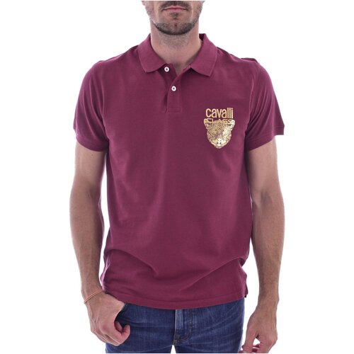 textil Herr T-shirts & Pikétröjor Roberto Cavalli QXH01G KB002 Röd